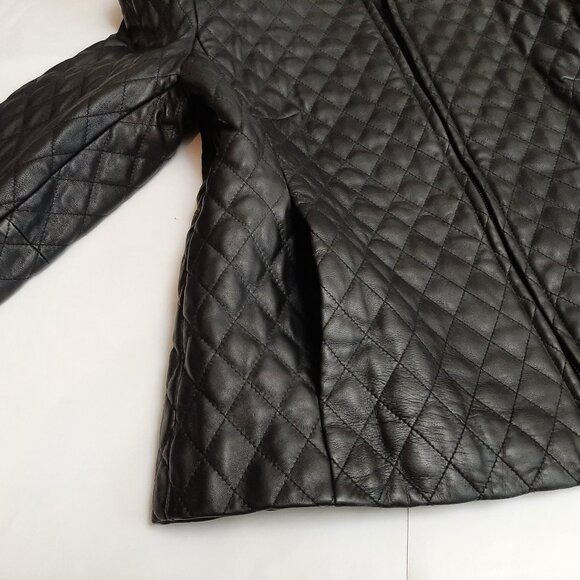 Casual Corner Quilted Leather Jacket - Picture 11 of 14